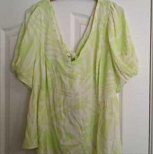 Torrid Tropical Cut-out Blouse